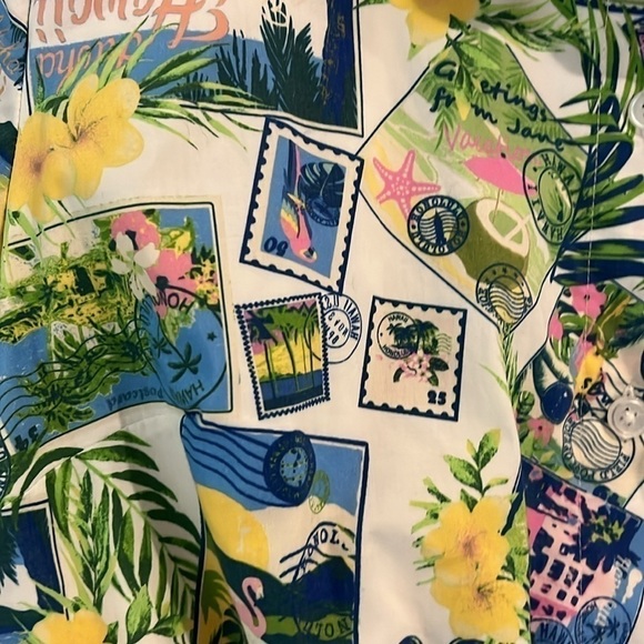 Gorgeous Vintage Look Button Down Collared Short Sleeve Travel Dress Medium - Picture 6 of 9